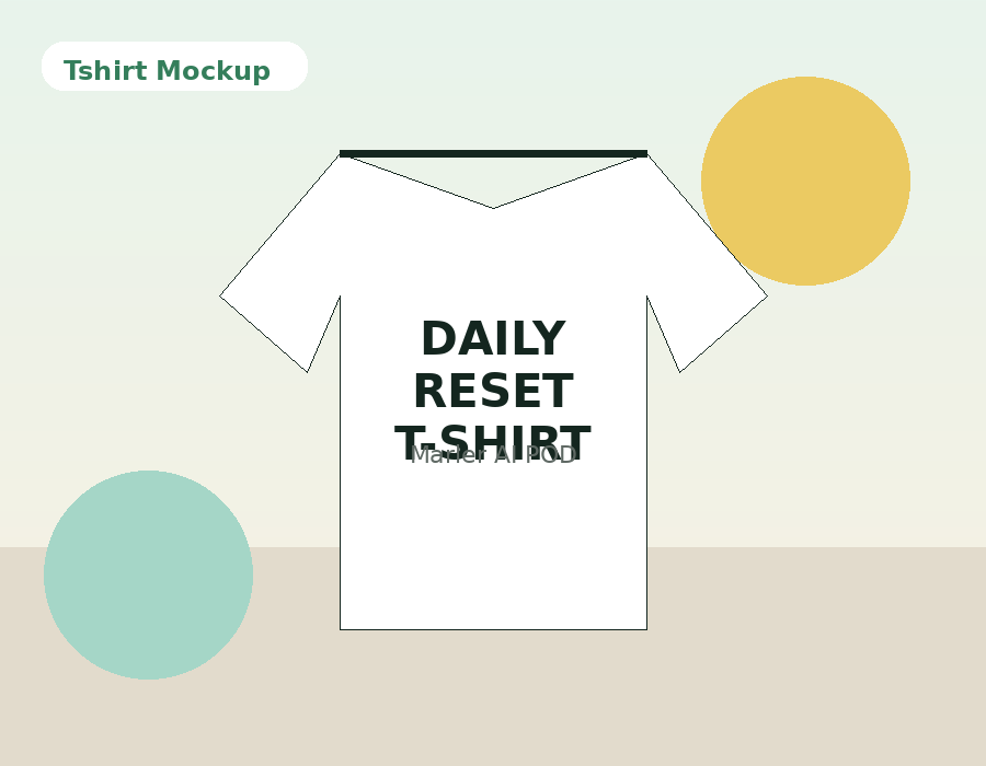 Daily Reset T-Shirt product mockup
